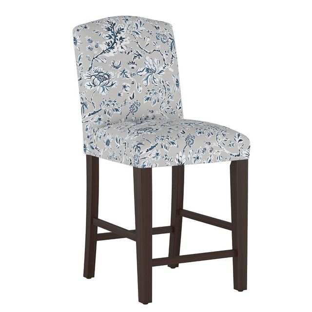 Skyline Furniture Alex Camel Back Counter Height Barstool: Upholstered, Cotton Fabric, Modern Style