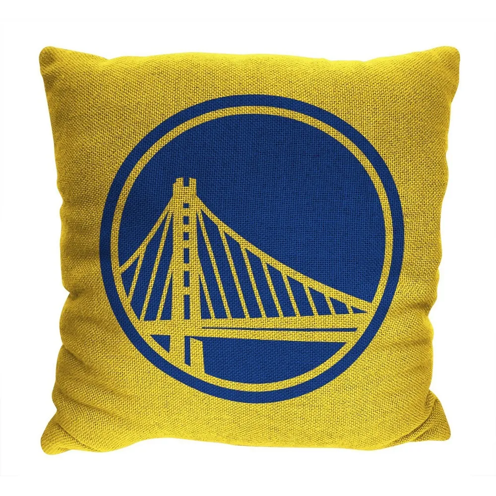 14x14 NBA Golden State Warriors Invert Double Sided Jacquard Decorative Pillow - 2pk