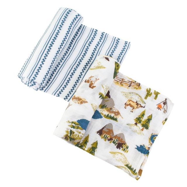 Bebe au Lait Muslin Swaddle Blanket Set -  - 2pc