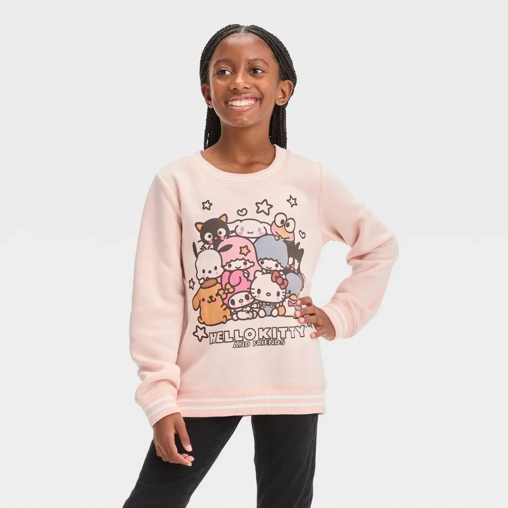 Hello Kitty Girls Hello Kitty & Friends Dreamy Pullover Sweatshirt