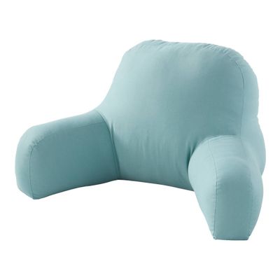 Kensington Garden Cotton Duck Bed Rest Pillow Turquoise : Supportive Reading & Backrest with Arms