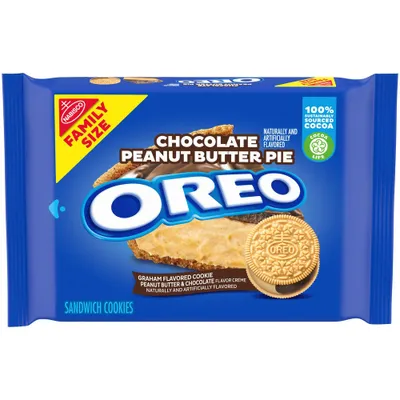 OREO Chocolate Peanut Butter Pie Sandwich Cookies Family Size - 17oz