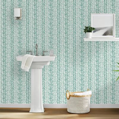 Vine Stripe Peel & Stick Wallpaper Mint - Threshold