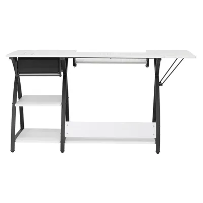 Comet Hobby/Office/Sewing Desk: Adjustable Cutting Table, Crafting Station - Sew Ready