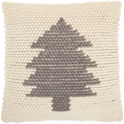 20x20 Oversize Xmas Tree Loops Square Throw Pillow - Victory: Handcrafted