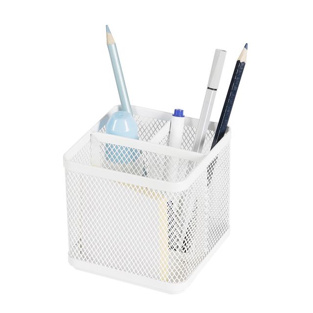 Mesh Pencil Holder White - Brightroom