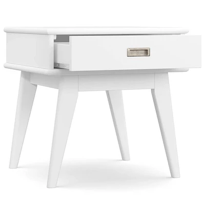 WyndenHall Tierney Mid Century End Table White