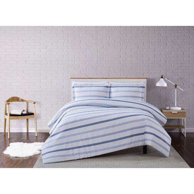 3pc King Kasumi Floral Duvet Cover Set Blue/White - Cannon