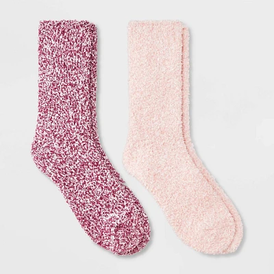 Women Marled 2pk Cozy Crew Sock