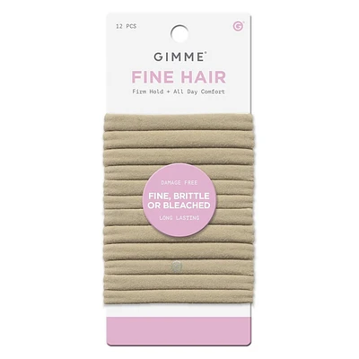 Gimme Beauty Fine Hair Tie Bands -  - 12ct