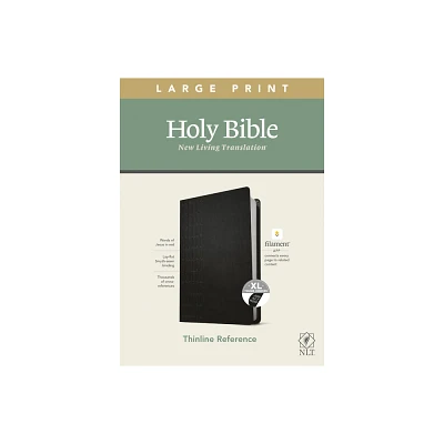 NLT Large Print Thinline Reference Bible, Filament Enabled Edition (Red Letter, Leatherlike, Black, Indexed) - (Leather Bound)