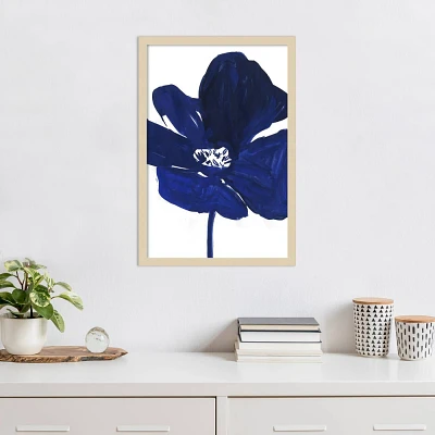 Amanti Art Indigo Petal I by PI Studio Wood Framed Wall Art Print