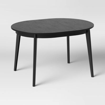 Astrid Mid-Century Round Extendable Dining Table - Threshold: Removable Leaf