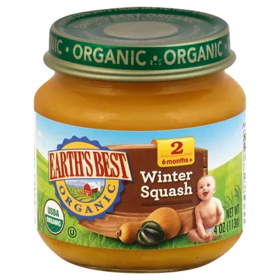 Earths Best Organic Baby Food Winter Squash - 4oz