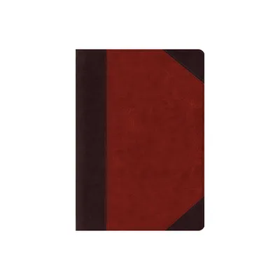 ESV Study Bible, Large Print (Trutone, Brown/Cordovan, Portfolio Design) - (Leather Bound)