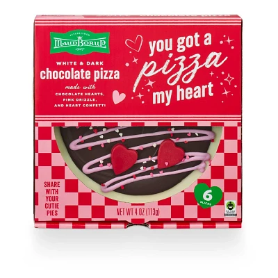 Maud Borup Valentine White & Dark Chocolate Pizza - 4oz