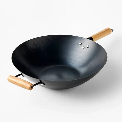 13.5 Carbon Steel Wok Dark Gray - Figmint