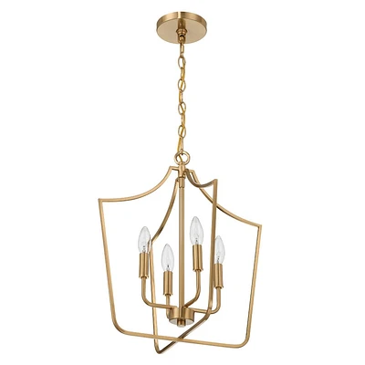 Robert Stevenson Lighting Constance Tapered Metal 4-Light: ETL Listed, No Shade, Ceiling Fixture