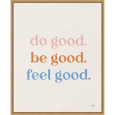 Amanti Art 16x20 Do Good by Laura Marshall Framed Canvas Wall Art: Inspirational Typography