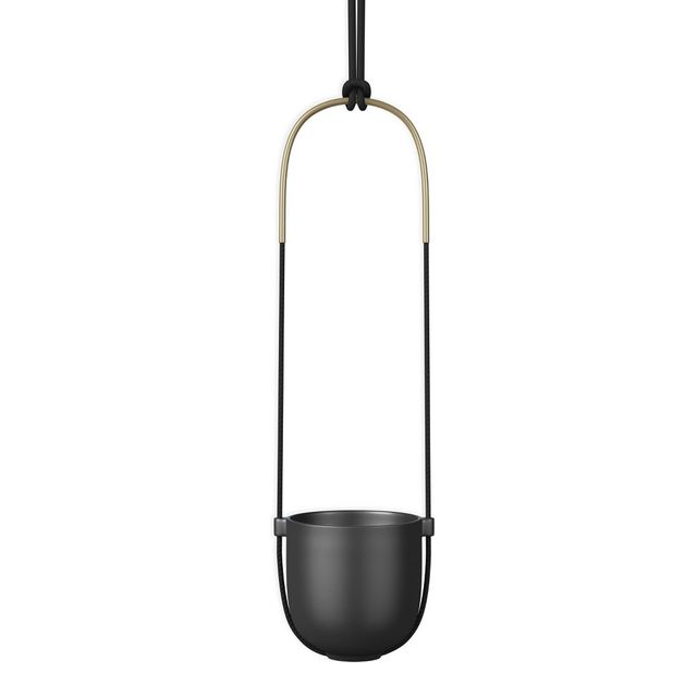 Bolo Planter Black - Umbra: Modern Ceramic Indoor Hanging & Wall-Mounted Pot, No Drainage, Includes Hardware