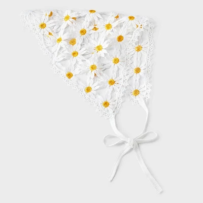 Daisy Knit Headscarf - Wild Fable White/Yellow