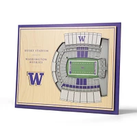 NCAA Washington Huskies 5-Layer Stadiumviews 3D Wall Art