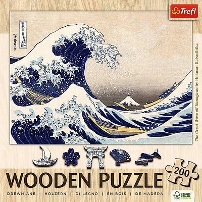 Trefl Wood The Great Wave off Kanagawa by Hokusai Katsushika- 200pc