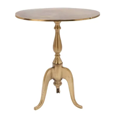 Modern Tripod Accent Table Gold - Olivia & May: Round, Indoor Use, Some Assembly Required