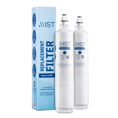 Mist LG LT600P Compatible with LT600P, 5231JA2006A, Kenmore 9990, 46-9990 Refrigerator Water Filter (2pk): Fridge Filter, Carbon Material