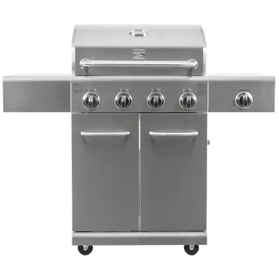 Kenmore 4-Burner Grill with Searing Side Burner PG-40405SOLSteel: Propane Powered, Stainless Steel Construction, 606 sq in Surface