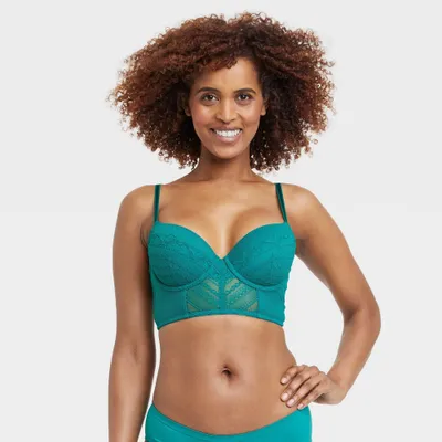 Women Lightly Lined Demi Longline Bra - Auden Blue 36B