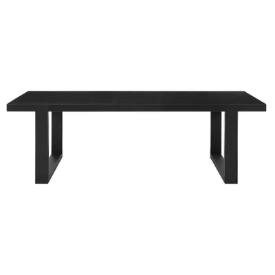 Yves Extendable Dining Table Gray - Steve Silver Co.: Seats 8, Modern Double-Pedestal, Removable Leaf