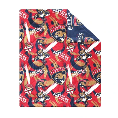 NHL Florida Panthers 50 x 60 Two Sided Plush Throw Blanket