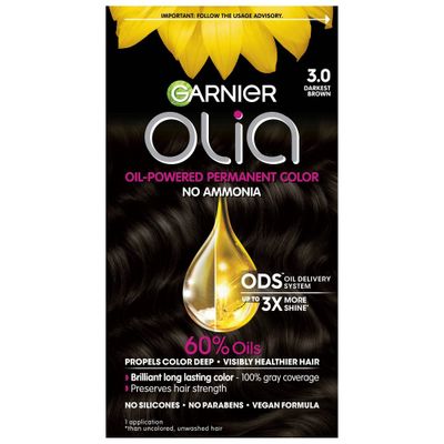 Garnier Olia Brilliant Color - 3.0 Darkest Brown - 6.3 fl oz