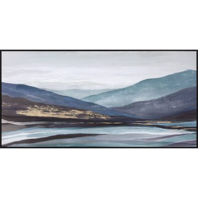 48 x 24 Panoramic Landscape Hand Embellished Framed Wall Canvas Gold - Tyler & Finn