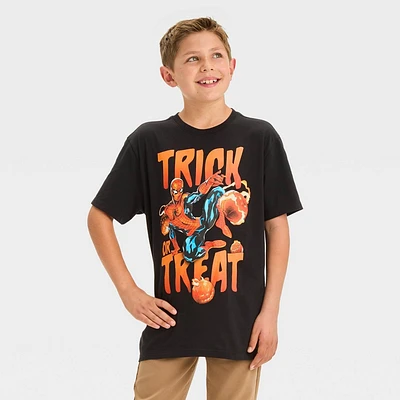 Boys Marvel Spider-Man Halloween Short Sleeve Graphic T-Shirt