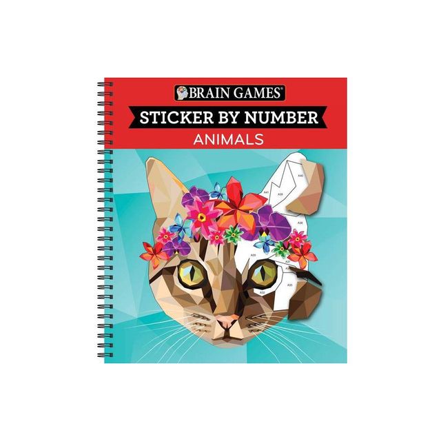 Brain Games - Sticker By Number: Puppies & Dogs - 2 Books In 1 (42 Images  To Sticker) - (spiral Bound) : Target