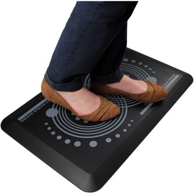 16x24 System 2000 Anti - Fatigue Mat Standard Black - AFS-TEX: Ergonomic Polyurethane, Indoor Use, Easy Clean