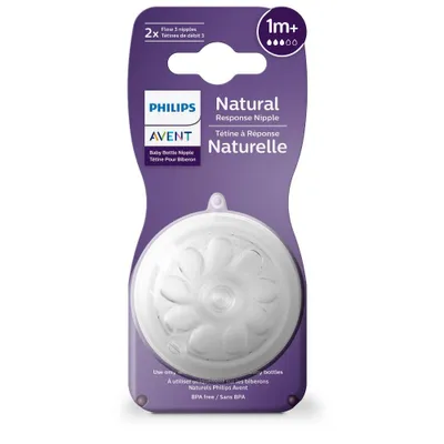 Philips Avent 2pk Natural Response Baby Bottle Nipple