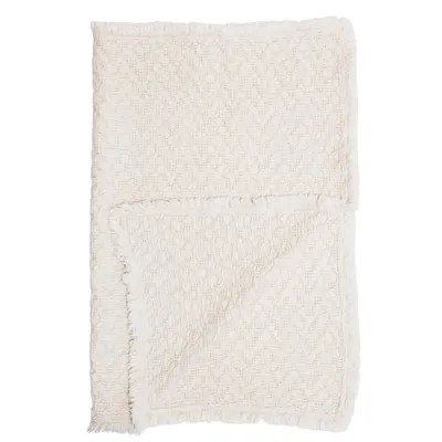 Crane Baby Oatmeal Boho Baby Blanket - Willow