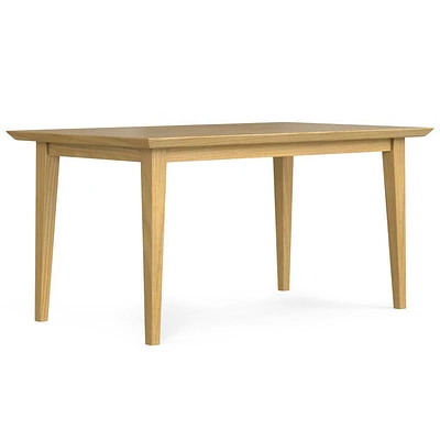 WyndenHall Fairway Rectangle Dining Table Oak: Solid Wood, Seats 6, 60x36, Brown Finish