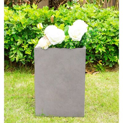 Rosemead Home & Garden, Inc. 13 Wide Square Concrete/Fiberglass Modern Indoor/Outdoor Planter Weathered Gray