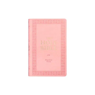 KJV Holy Bible, Giant Print Standard Size Faux Leather Red Letter Edition - Ribbon Marker, King James Version, Pink - (Leather Bound)