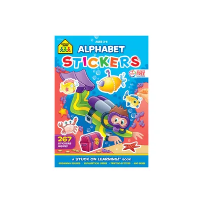 School Zone Alphabet Stickers Workbook - (Paperback)