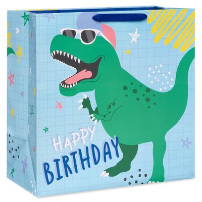 Retro Dino Kids Square Gift Bag - Spritz