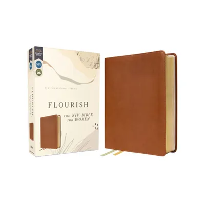 Flourish: The NIV Bible for Women, Leathersoft, Brown, Comfort Print - by Zondervan (Leather Bound)