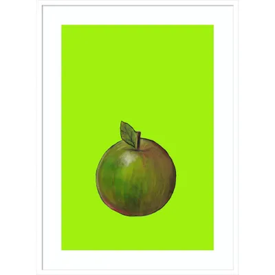 30 x 41 Apple by Sarah Thompsonengels Wood Framed Wall Art Print - Amanti Art