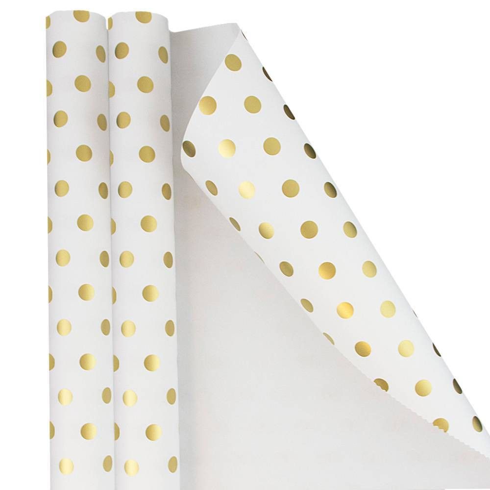 Jam Paper Yellow Glossy Gift Wrapping Paper Roll - 2 Packs Of 25 Sq. Ft. :  Target