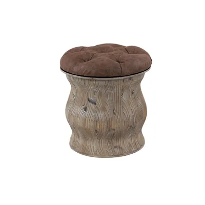 Rustic Wood Storage Stool - & May