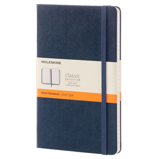 Moleskine Composition Notebook, Hard Cover, College Ruled, 240 sheets, 5 x 8 - Blue